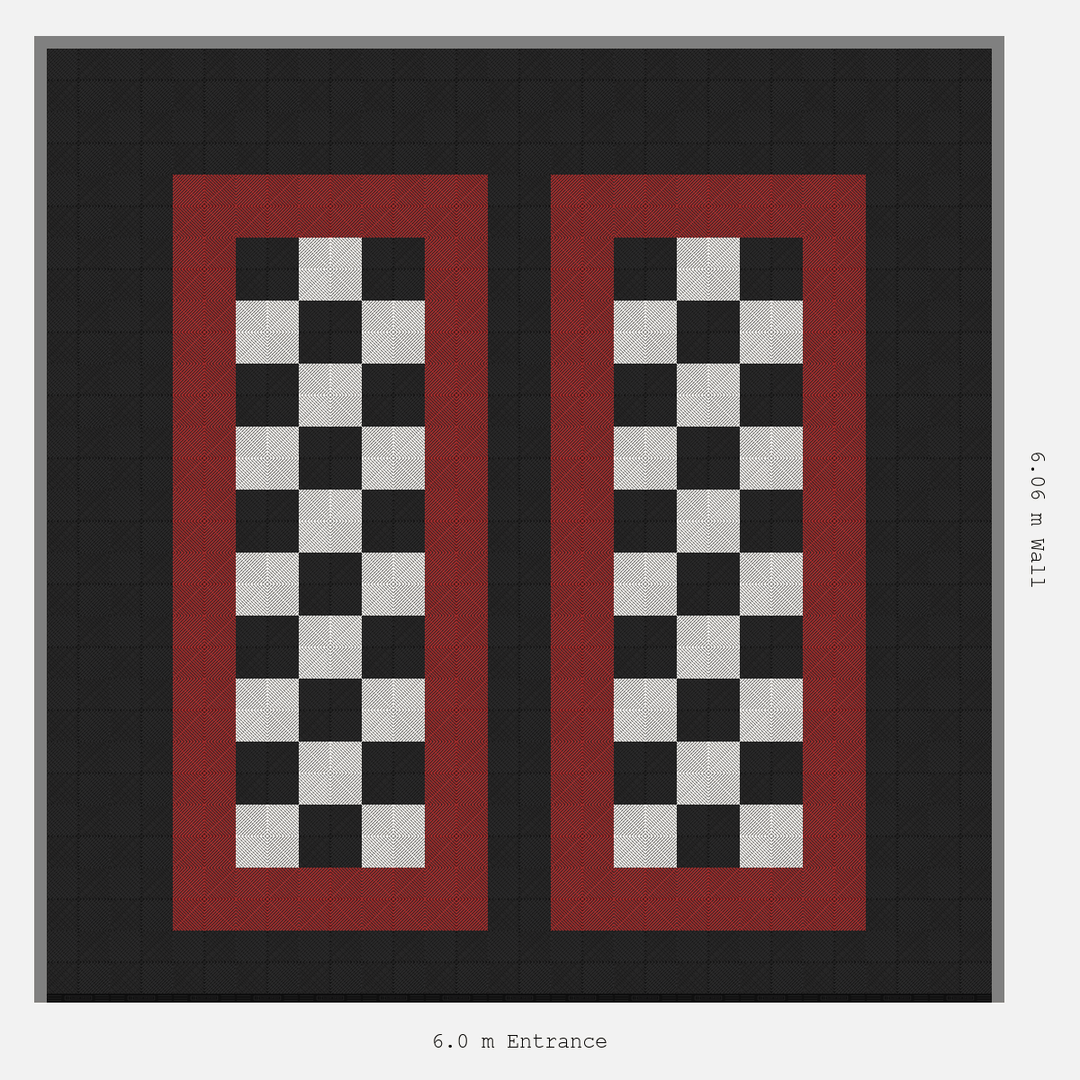 Double Garage Floor Kit 6x6M, Parking Bay Chequer Infill Kit