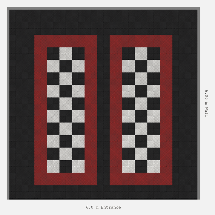 Double Garage Floor Kit 6x6M, Parking Bay Chequer Infill Kit