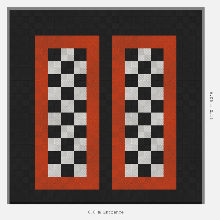 Double Garage Floor Kit 6x6M, Parking Bay Chequer Infill Kit