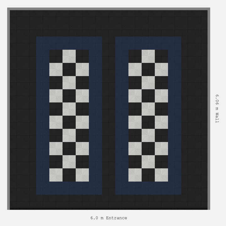 Double Garage Floor Kit 6x6M, Parking Bay Chequer Infill Kit