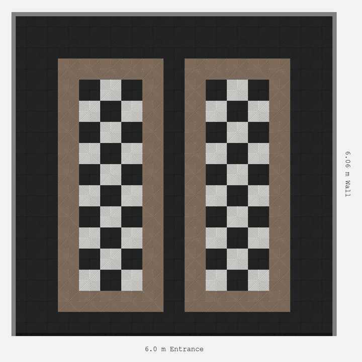 Double Garage Floor Kit 6x6M, Parking Bay Chequer Infill Kit