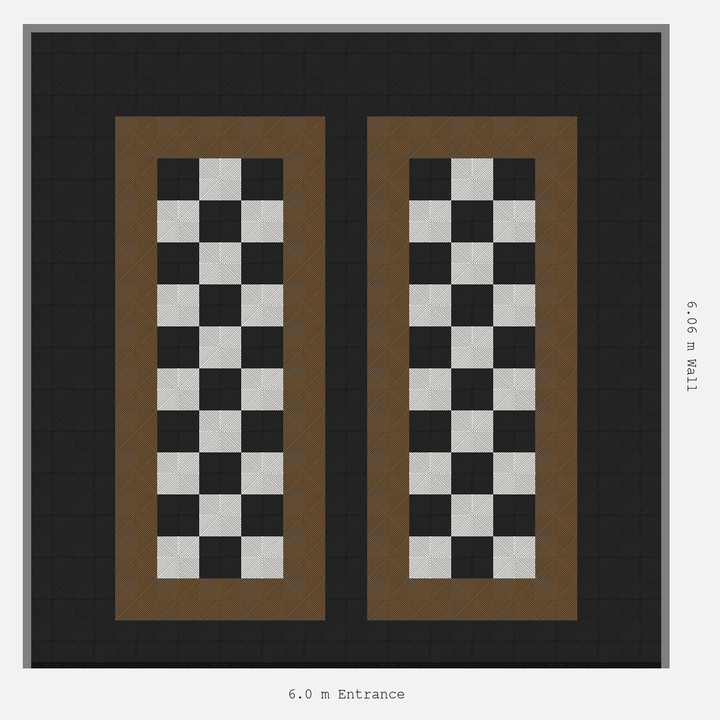 Double Garage Floor Kit 6x6M, Parking Bay Chequer Infill Kit