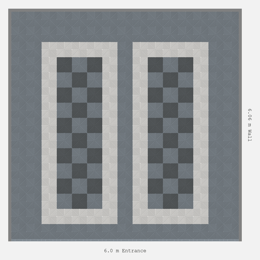 Double Garage Floor Kit 6x6M, Parking Bay Chequer Infill Kit