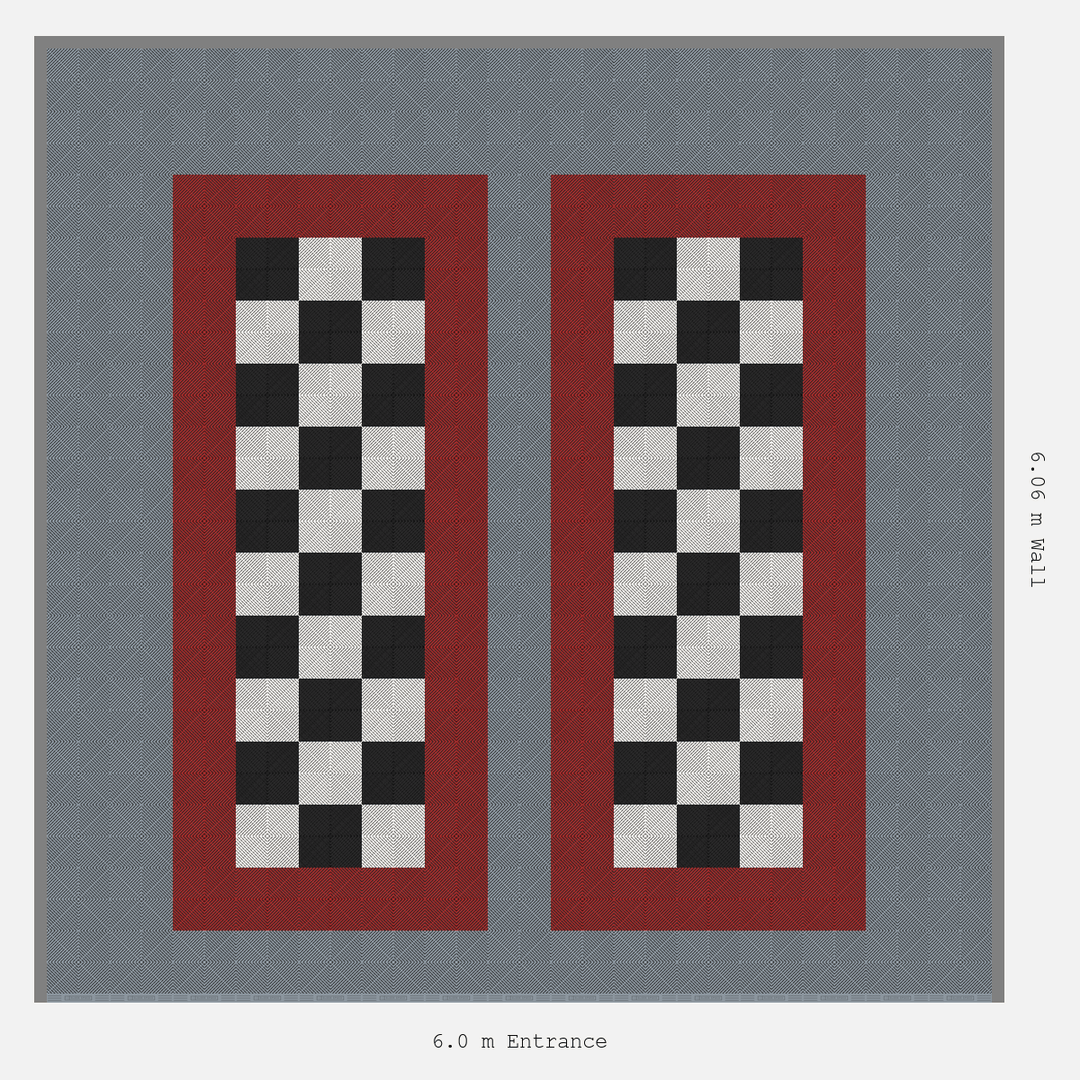 Double Garage Floor Kit 6x6M, Parking Bay Chequer Infill Kit