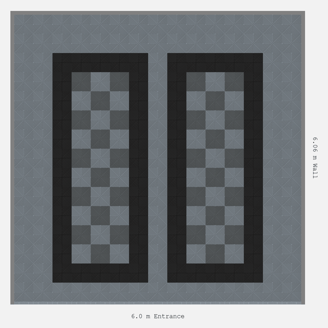 Double Garage Floor Kit 6x6M, Parking Bay Chequer Infill Kit