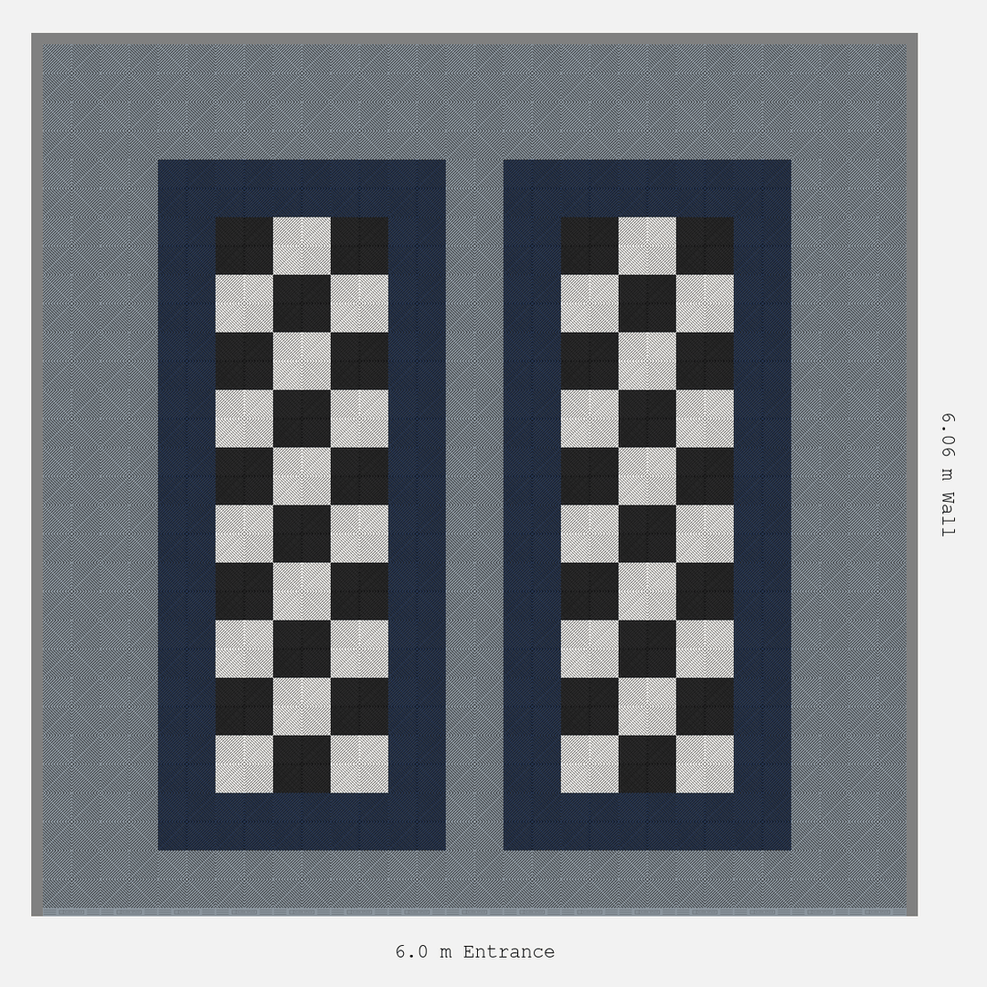 Double Garage Floor Kit 6x6M, Parking Bay Chequer Infill Kit