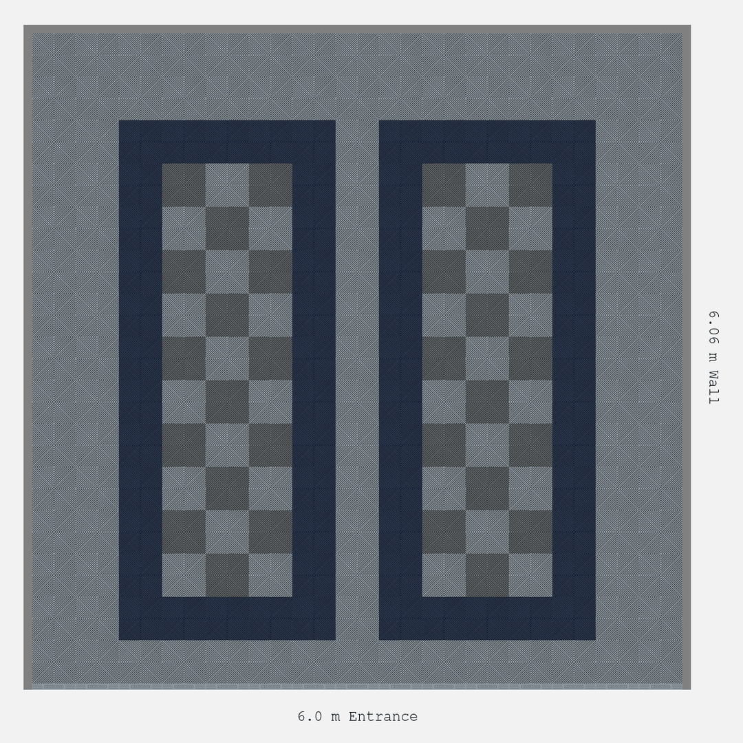 Double Garage Floor Kit 6x6M, Parking Bay Chequer Infill Kit