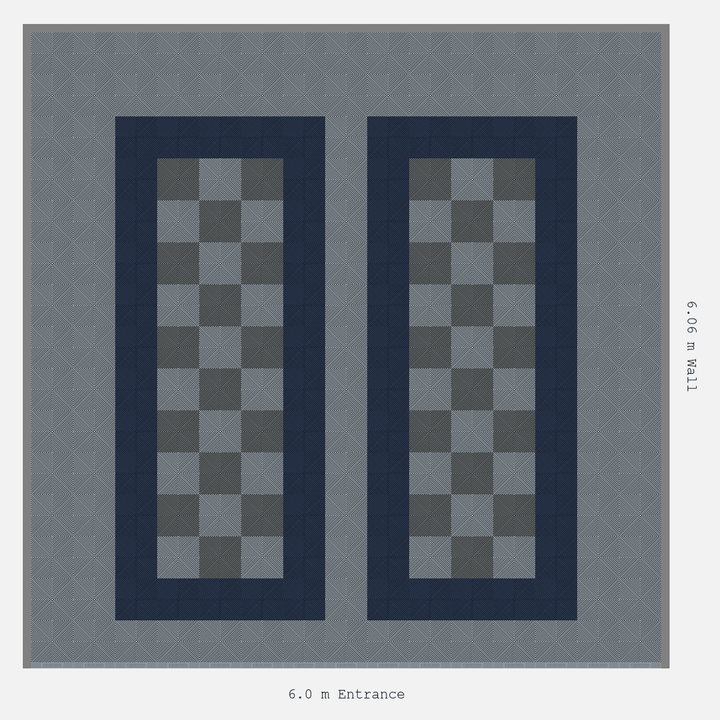 Double Garage Floor Kit 6x6M, Parking Bay Chequer Infill Kit