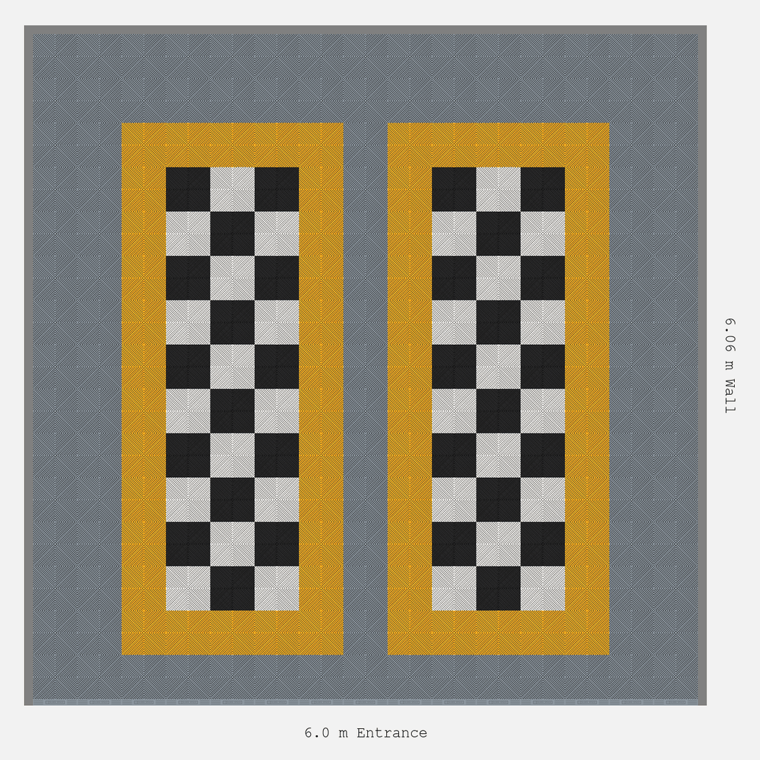 Double Garage Floor Kit 6x6M, Parking Bay Chequer Infill Kit