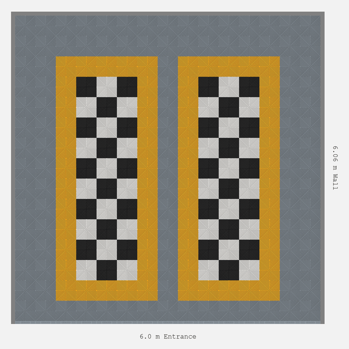 Double Garage Floor Kit 6x6M, Parking Bay Chequer Infill Kit