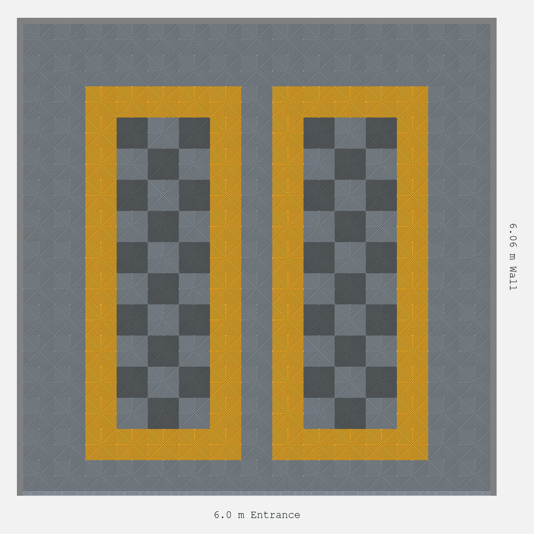 Double Garage Floor Kit 6x6M, Parking Bay Chequer Infill Kit