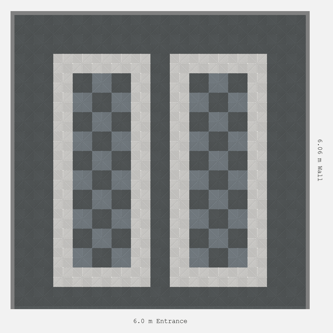 Double Garage Floor Kit 6x6M, Parking Bay Chequer Infill Kit