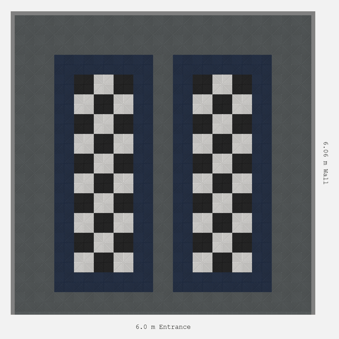 Double Garage Floor Kit 6x6M, Parking Bay Chequer Infill Kit