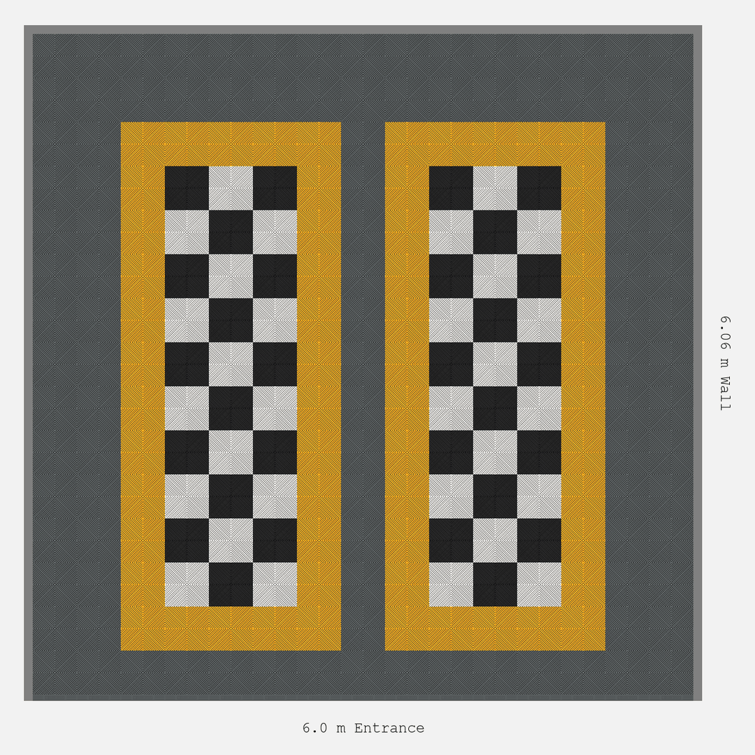 Double Garage Floor Kit 6x6M, Parking Bay Chequer Infill Kit