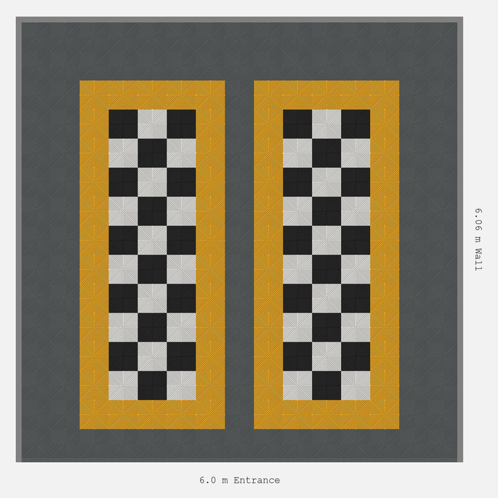 Double Garage Floor Kit 6x6M, Parking Bay Chequer Infill Kit