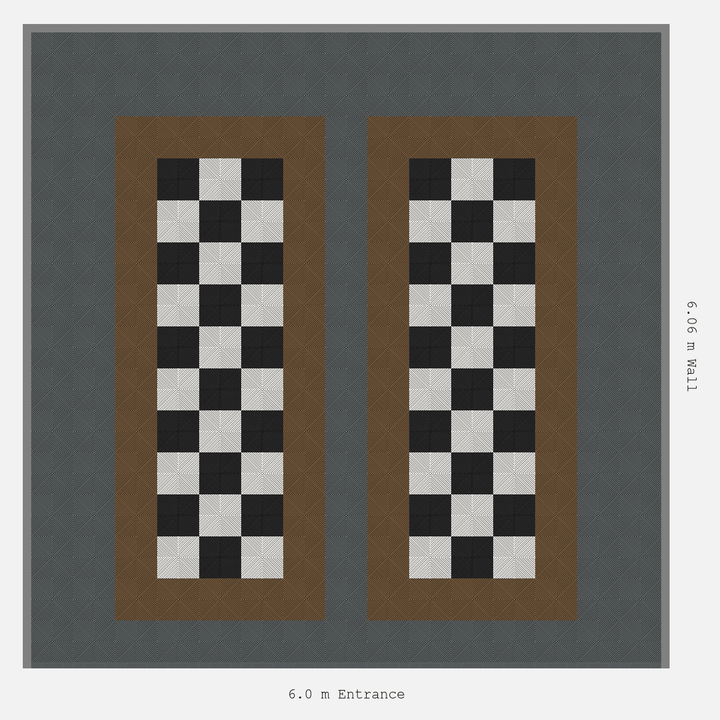 Double Garage Floor Kit 6x6M, Parking Bay Chequer Infill Kit