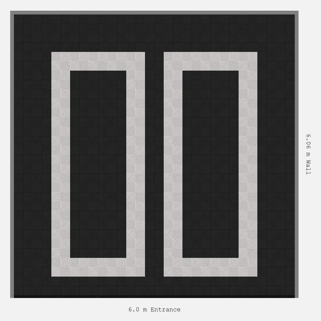 Double Garage Floor Kit 6x6M, Parking Bay Plain Infill Kit