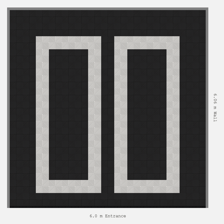 Double Garage Floor Kit 6x6M, Parking Bay Plain Infill Kit