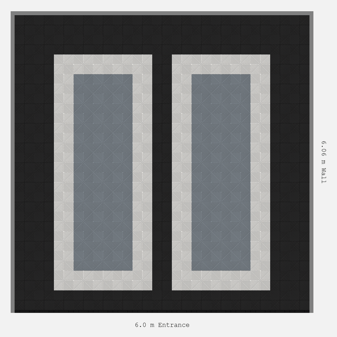 Double Garage Floor Kit 6x6M, Parking Bay Plain Infill Kit