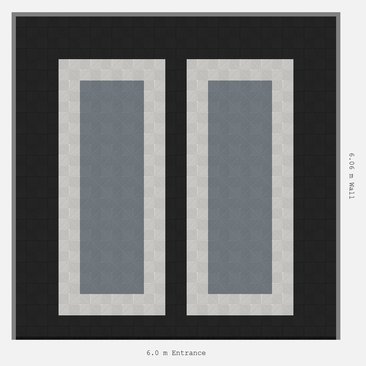 Double Garage Floor Kit 6x6M, Parking Bay Plain Infill Kit