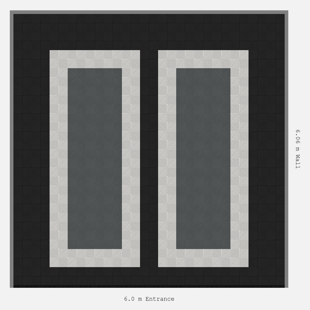 Double Garage Floor Kit 6x6M, Parking Bay Plain Infill Kit