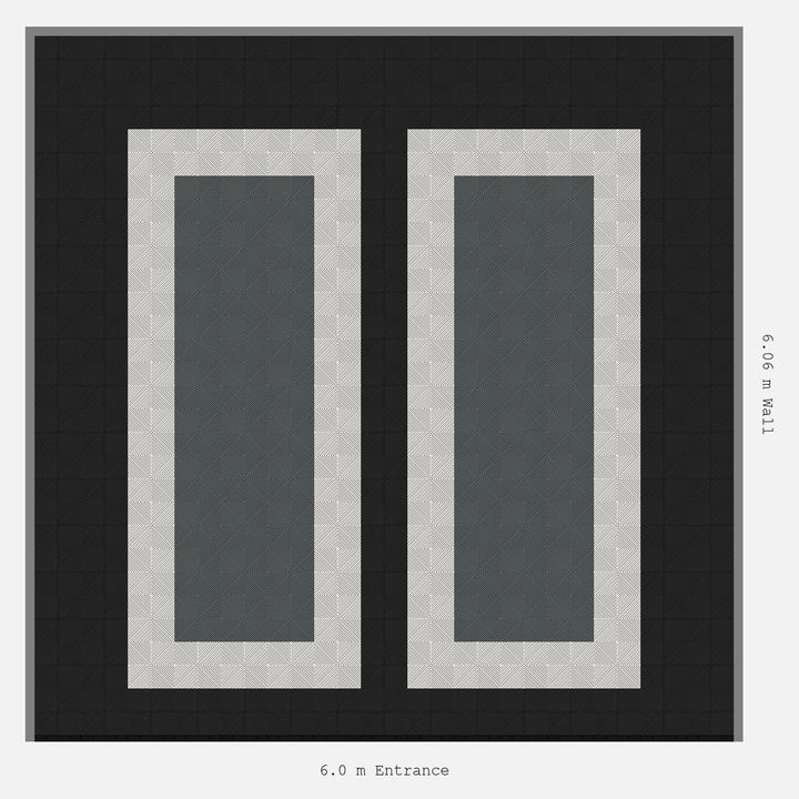 Double Garage Floor Kit 6x6M, Parking Bay Plain Infill Kit