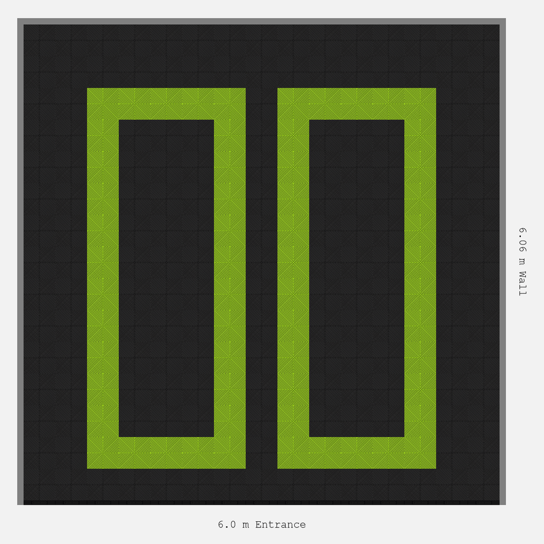 Double Garage Floor Kit 6x6M, Parking Bay Plain Infill Kit