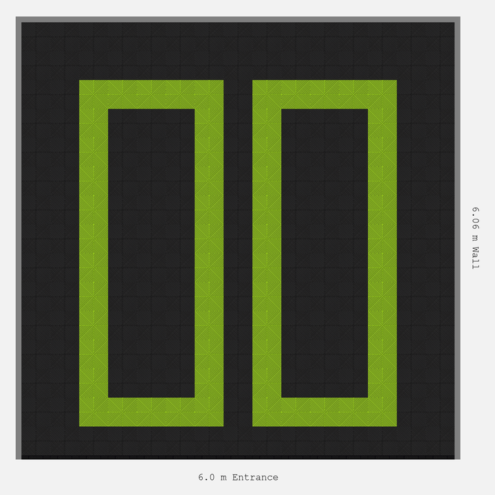 Double Garage Floor Kit 6x6M, Parking Bay Plain Infill Kit