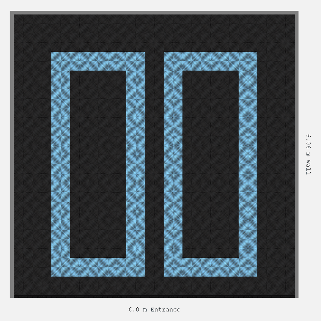 Double Garage Floor Kit 6x6M, Parking Bay Plain Infill Kit