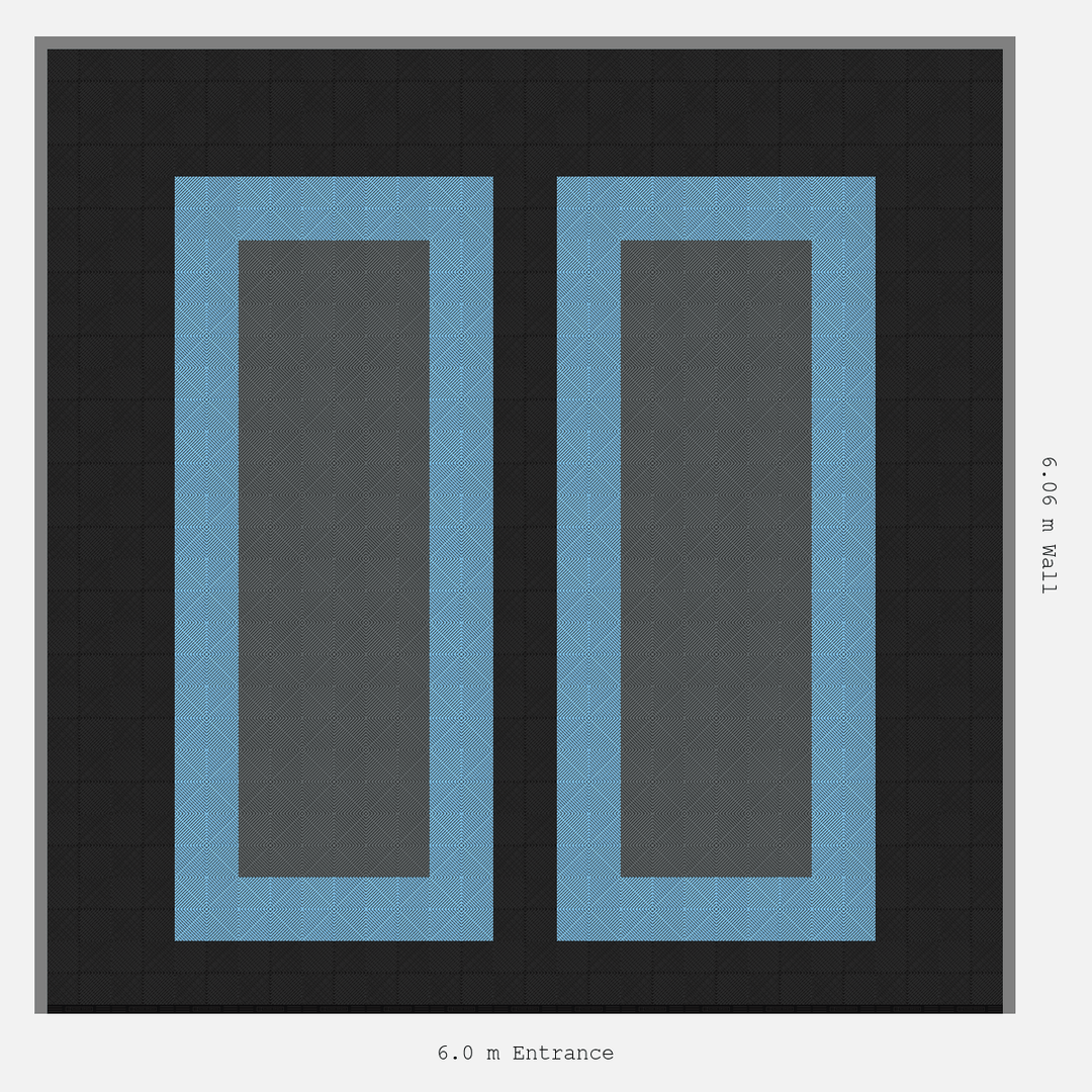 Double Garage Floor Kit 6x6M, Parking Bay Plain Infill Kit