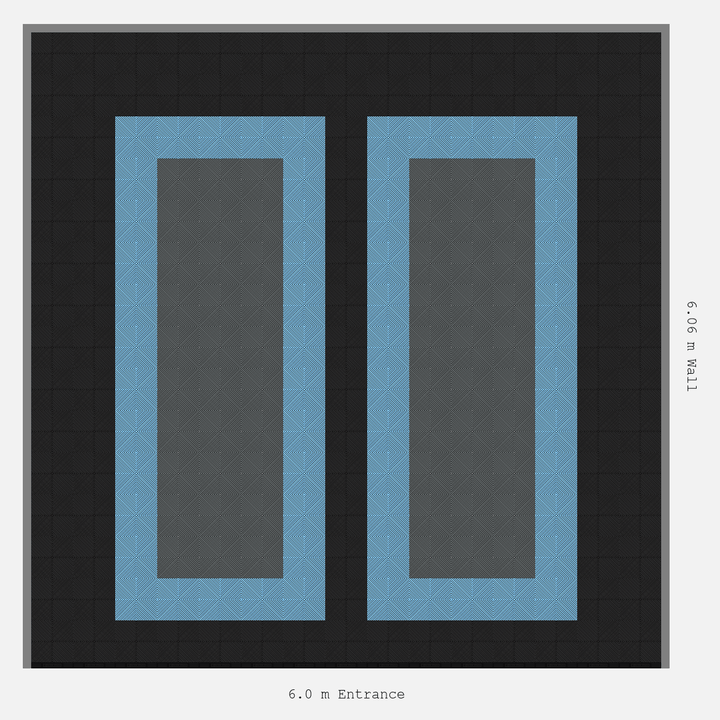 Double Garage Floor Kit 6x6M, Parking Bay Plain Infill Kit