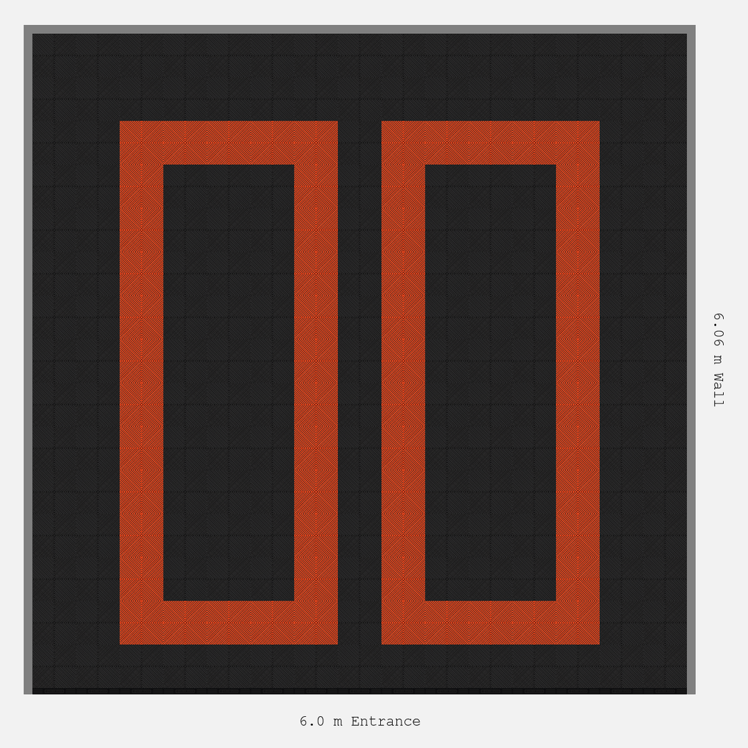 Double Garage Floor Kit 6x6M, Parking Bay Plain Infill Kit