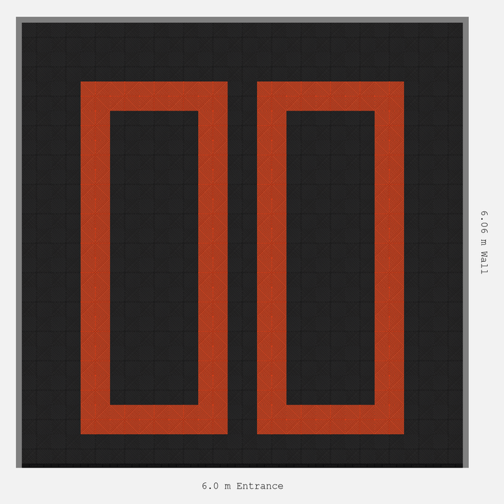 Double Garage Floor Kit 6x6M, Parking Bay Plain Infill Kit