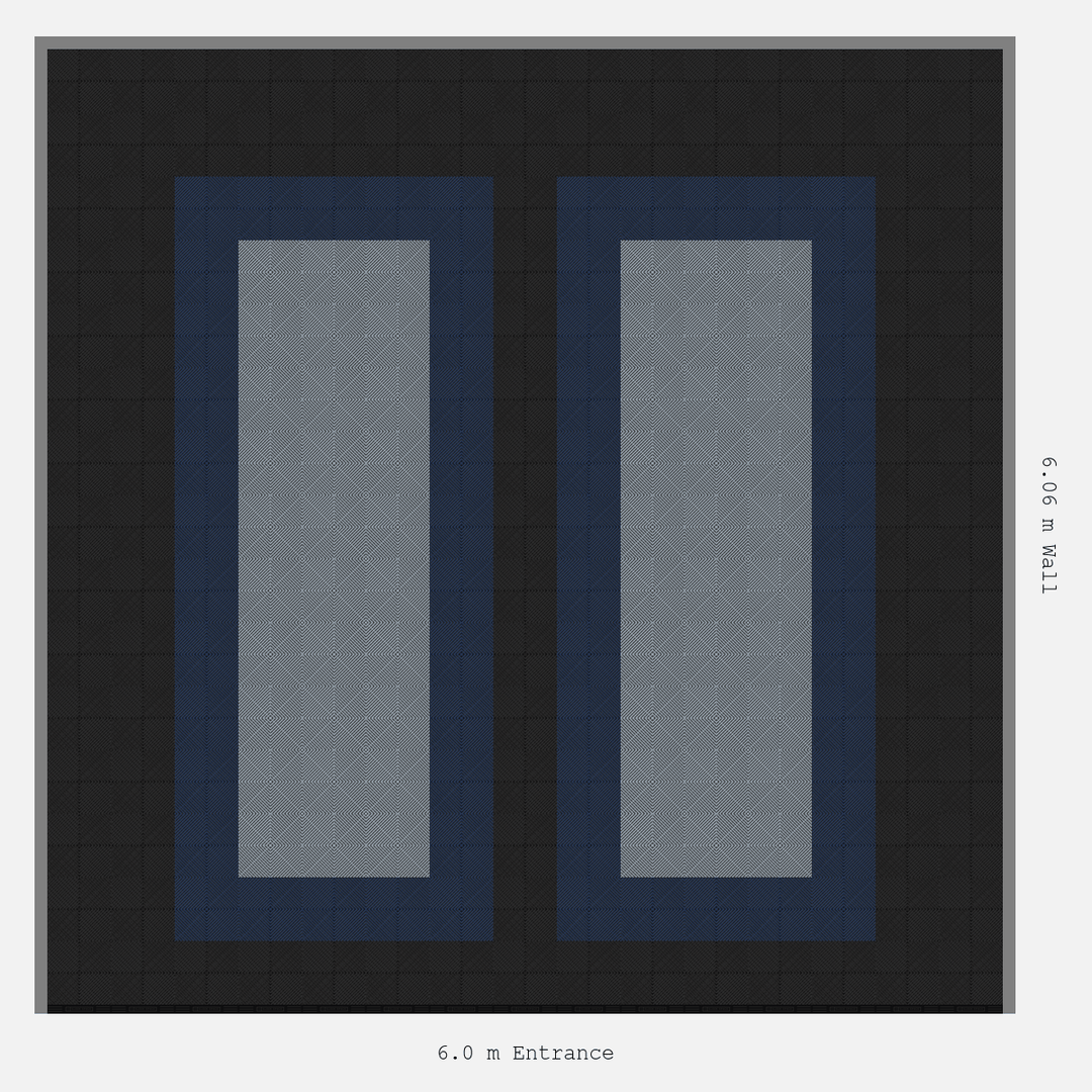 Double Garage Floor Kit 6x6M, Parking Bay Plain Infill Kit