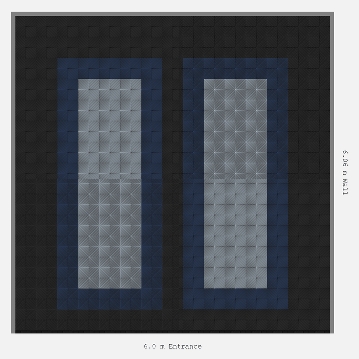 Double Garage Floor Kit 6x6M, Parking Bay Plain Infill Kit