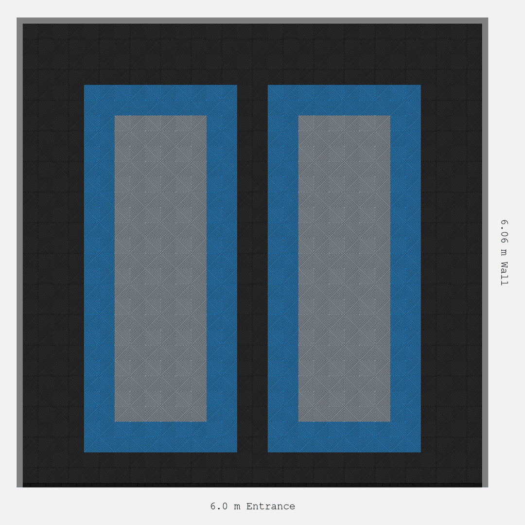 Double Garage Floor Kit 6x6M, Parking Bay Plain Infill Kit