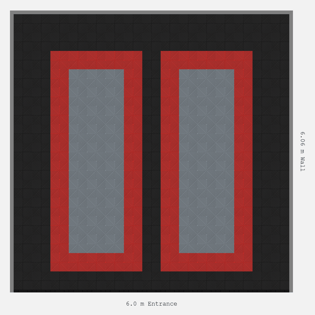 Double Garage Floor Kit 6x6M, Parking Bay Plain Infill Kit