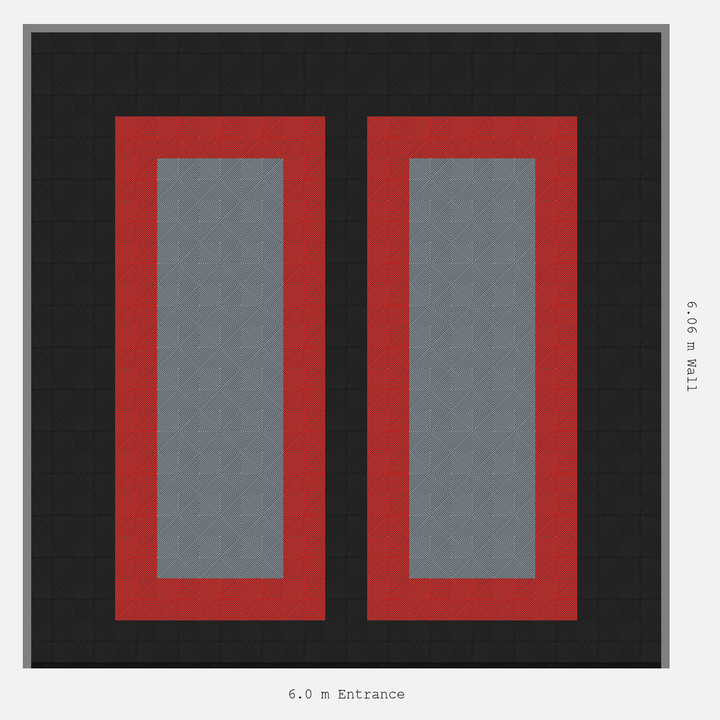 Double Garage Floor Kit 6x6M, Parking Bay Plain Infill Kit