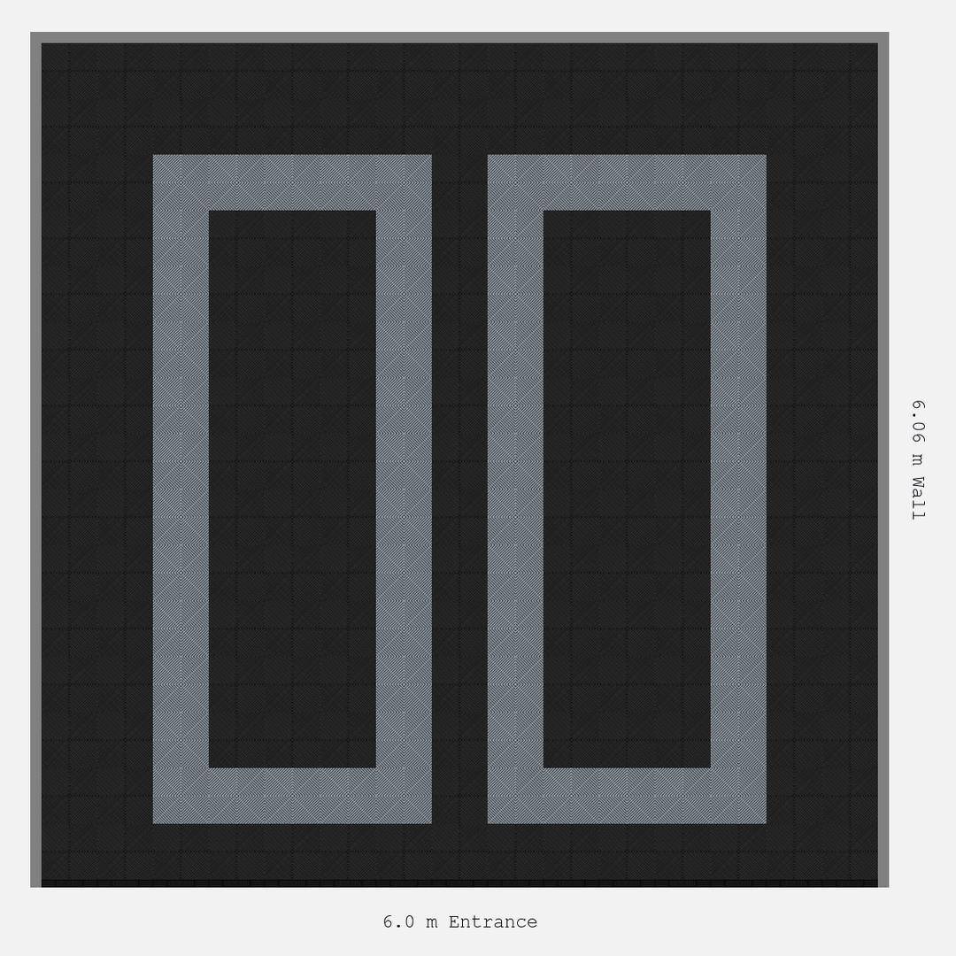 Double Garage Floor Kit 6x6M, Parking Bay Plain Infill Kit