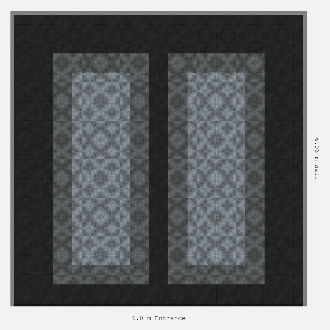 Double Garage Floor Kit 6x6M, Parking Bay Plain Infill Kit