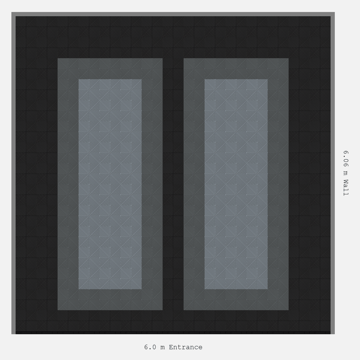 Double Garage Floor Kit 6x6M, Parking Bay Plain Infill Kit
