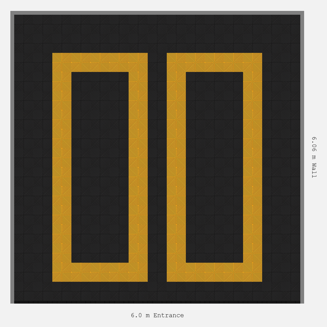 Double Garage Floor Kit 6x6M, Parking Bay Plain Infill Kit