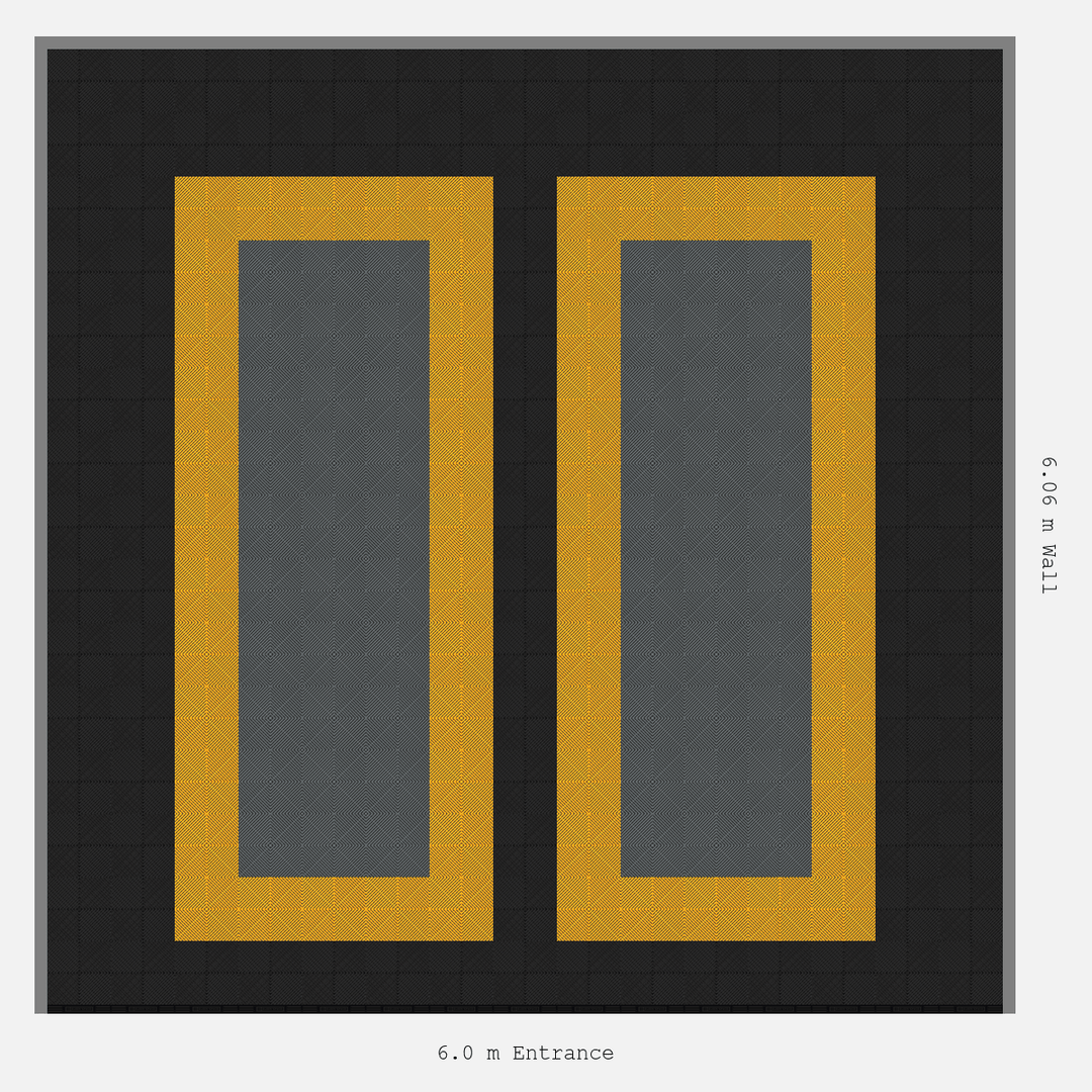 Double Garage Floor Kit 6x6M, Parking Bay Plain Infill Kit