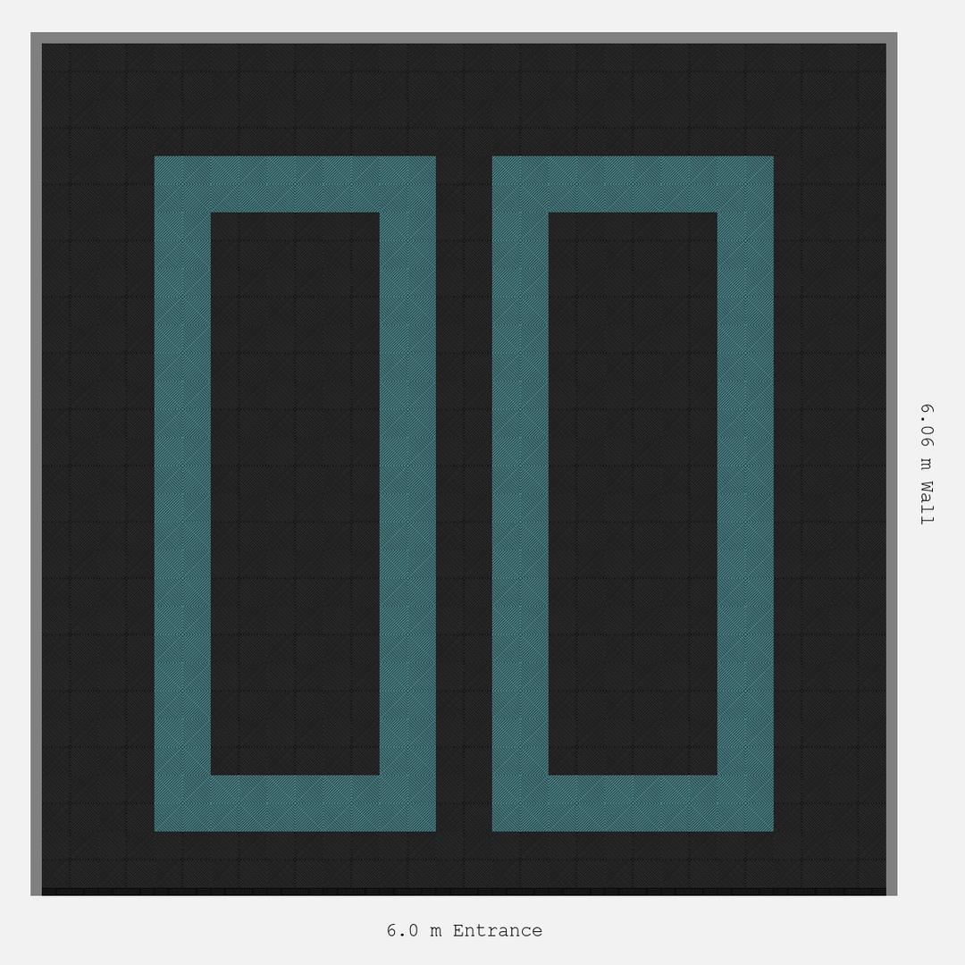 Double Garage Floor Kit 6x6M, Parking Bay Plain Infill Kit