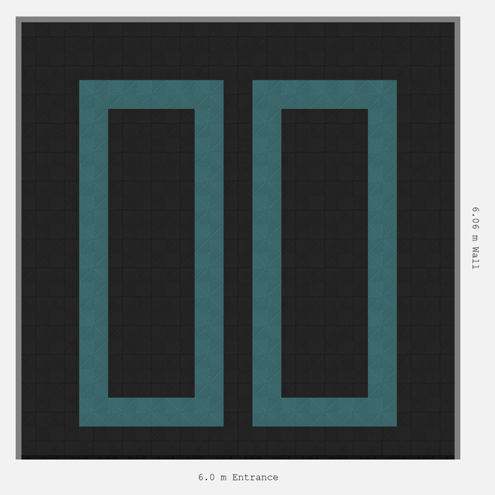 Double Garage Floor Kit 6x6M, Parking Bay Plain Infill Kit