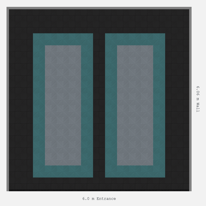 Double Garage Floor Kit 6x6M, Parking Bay Plain Infill Kit