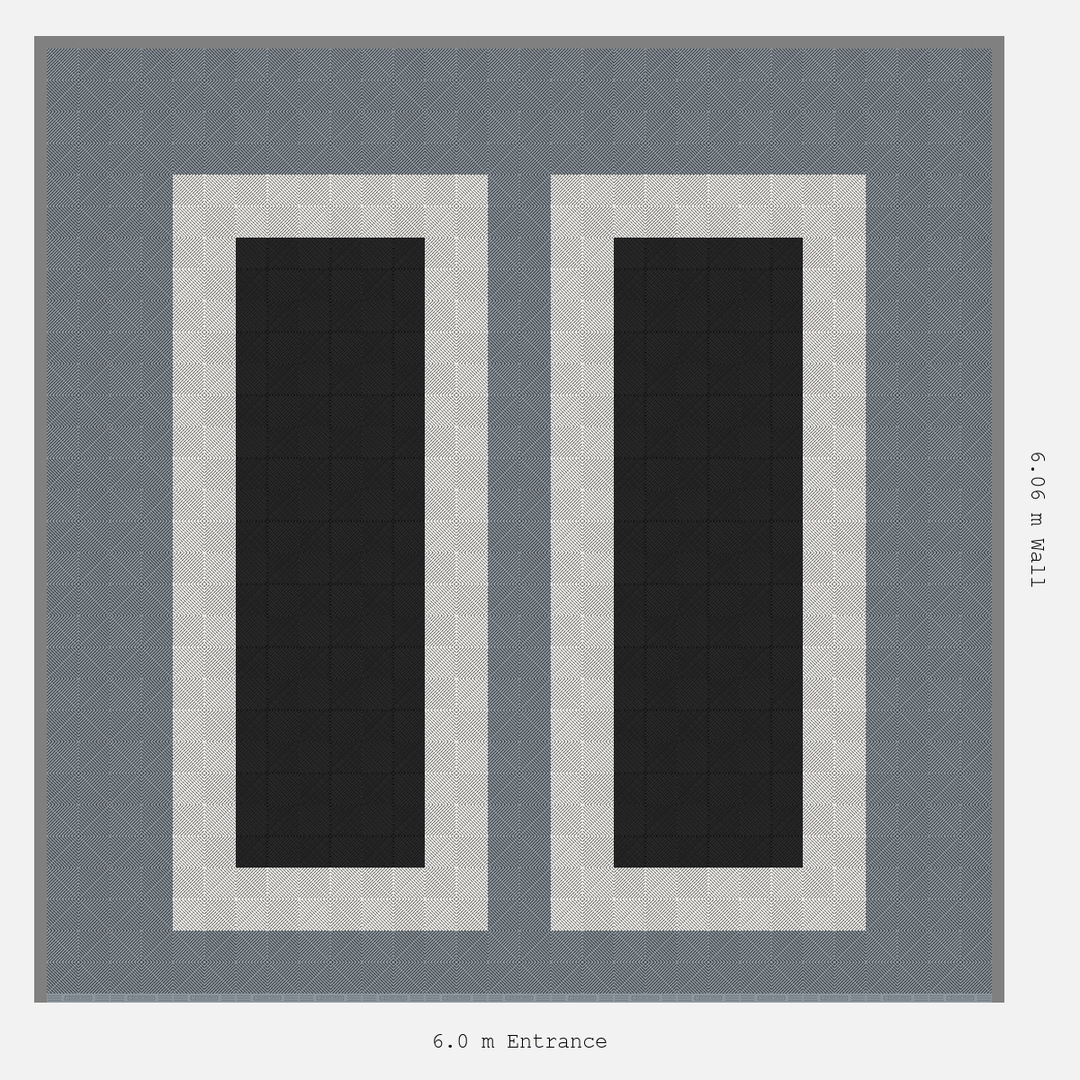 Double Garage Floor Kit 6x6M, Parking Bay Plain Infill Kit