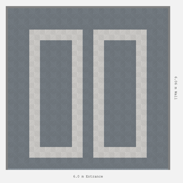 Double Garage Floor Kit 6x6M, Parking Bay Plain Infill Kit