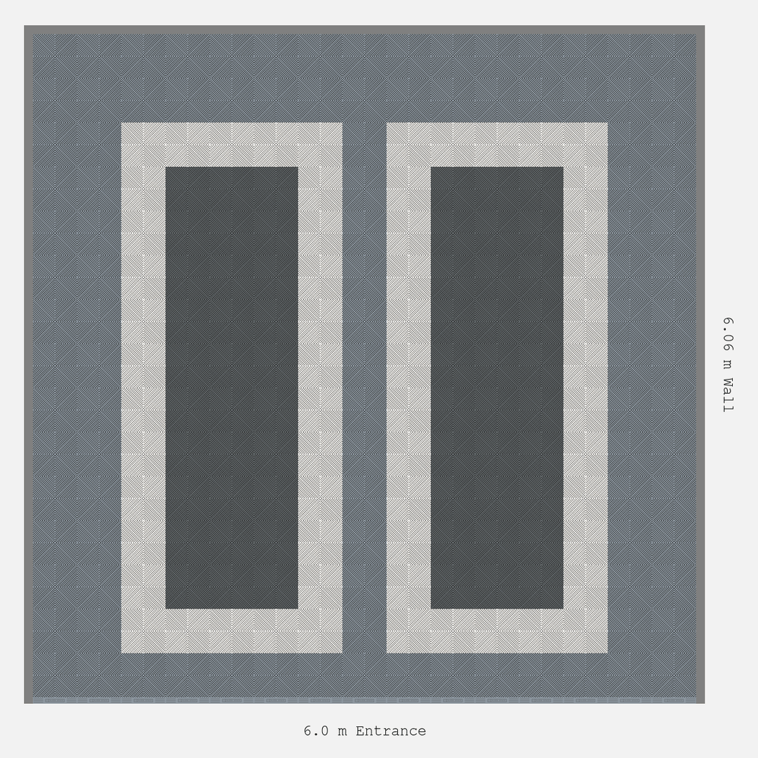 Double Garage Floor Kit 6x6M, Parking Bay Plain Infill Kit