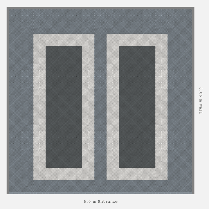 Double Garage Floor Kit 6x6M, Parking Bay Plain Infill Kit
